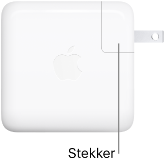 De USB-C-lichtnetadapter van 67 W of 96 W.