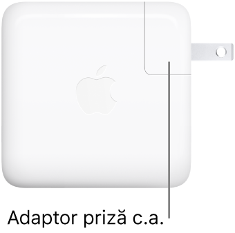 Adaptorul de alimentare USB‑C 67 W sau 96 W.