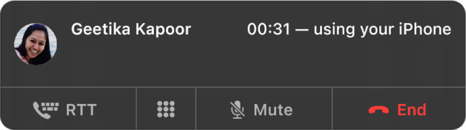 A notification of an incoming NRS call.