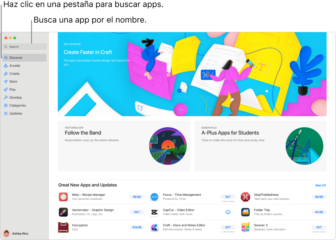 Ventana de App Store que muestra un campo de búsqueda y una página de extensiones de Safari.