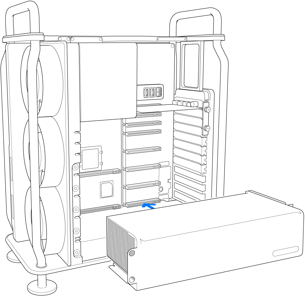 Pushing a module into place.