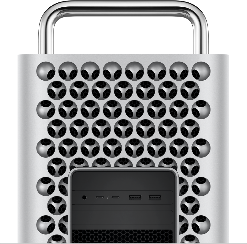 Mac Pro portide ja liideste lähivaade.