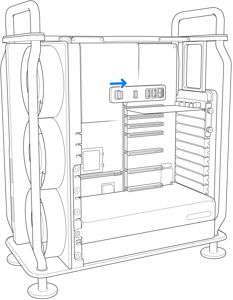 PCI ұстағыш ысырмасын оңға сырғыту.