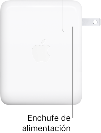 El adaptador de corriente USB-C de 140 W.