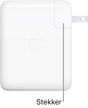 De USB-C-lichtnetadapter van 140 W.