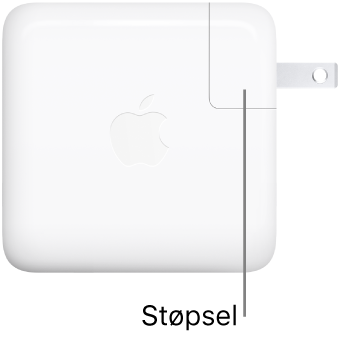 USB-C-strømforsyningsenhet (67 watt og 96 watt).