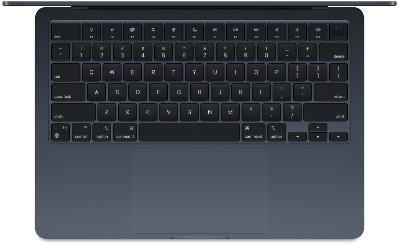 Вигляд зверху на MacBook Air.