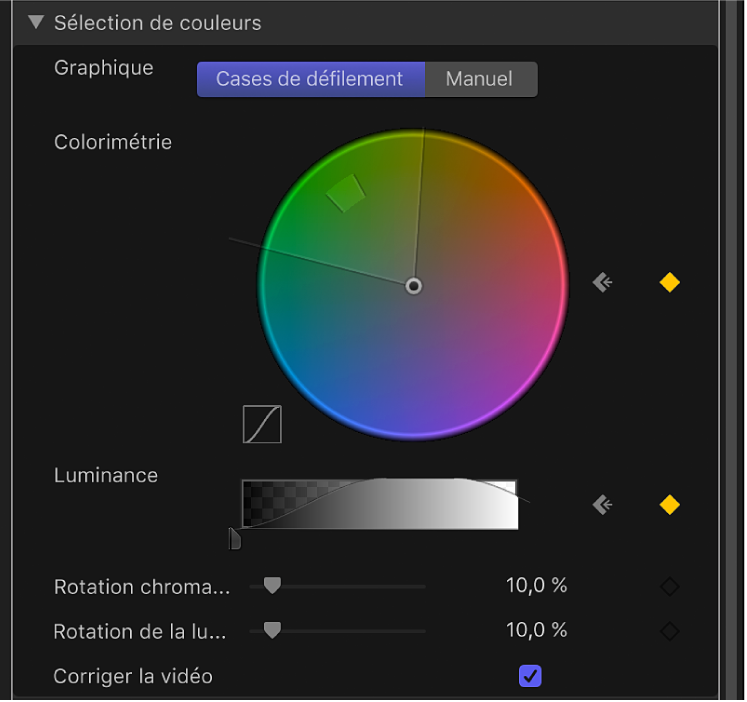 Commandes avancées du filtre « Incrustateur de fond vert »