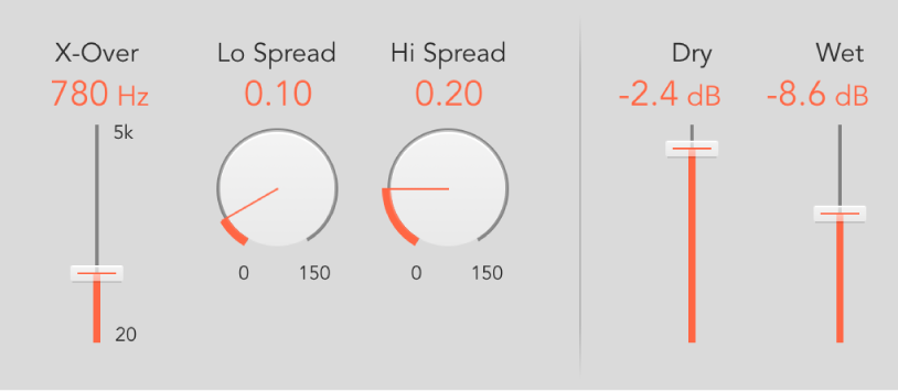 Space Designer output controls.