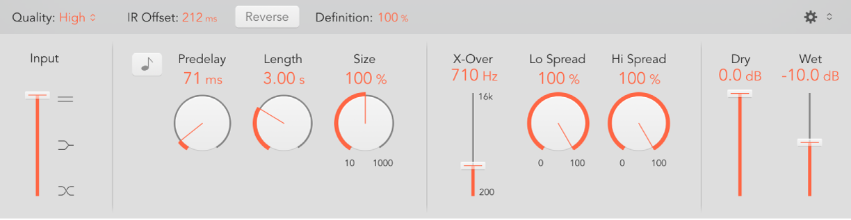 Space Designer Global controls.