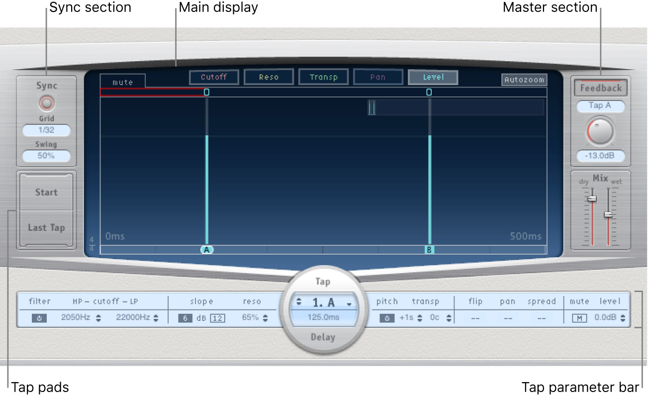 Delay Designer 窗口。