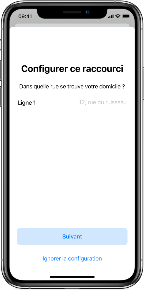 Question d’importation relative à l’heure d’arrivée à la maison estimée.