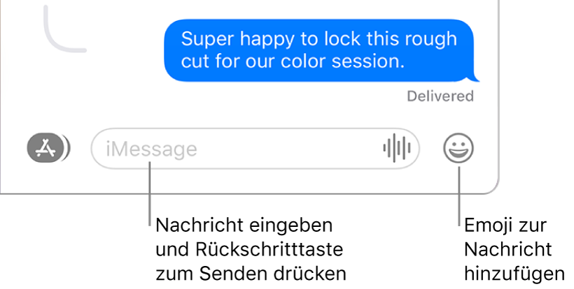 Ein Protokoll im Fenster „Nachrichten“ mit dem Nachrichtenfeld unten im Fenster.