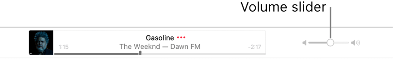 The volume slider.