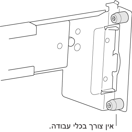 מערכת מסילות המתאימה למערכת מידוף עם חורים מרובעים.