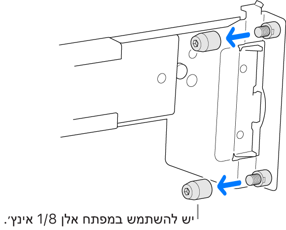 מערכת מסילות המתאימה למערכת מידוף עם חורים עגולים.