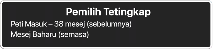 Pemilih Tetingkap menyenaraikan dua tetingkap terbuka.