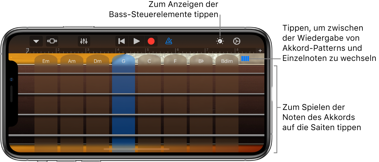 Touch-Instrument „Bass“