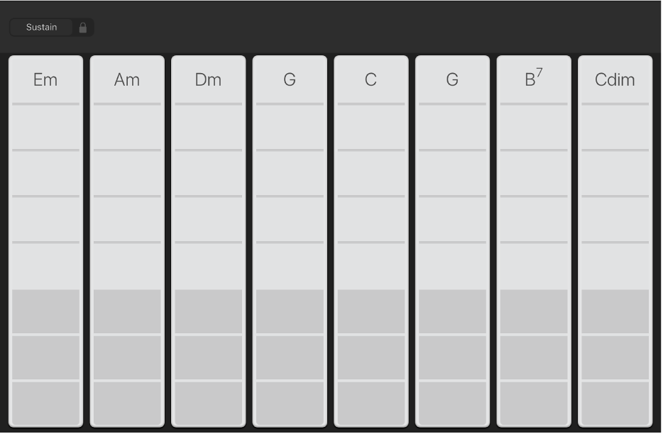 Figura. Faixas de Acordes de Teclado.