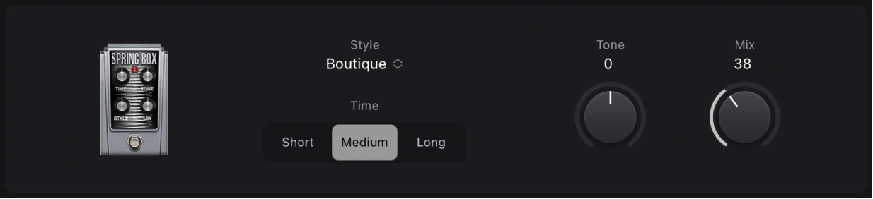 Abbildung. Effektpedalfenster „Spring Box“