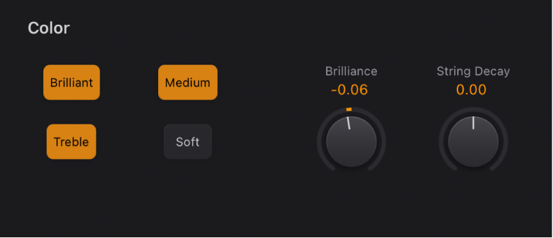 Abbildung. Vintage Clav-Farbparameter