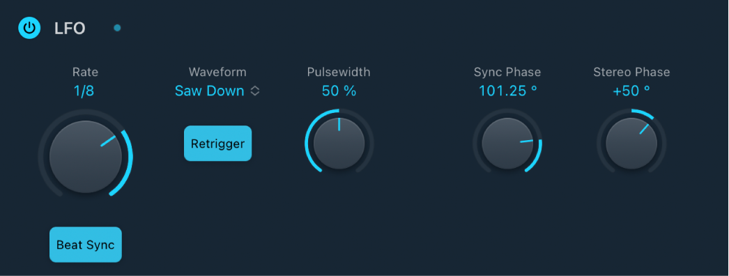 Figure. AutoFilter LFO parameters.