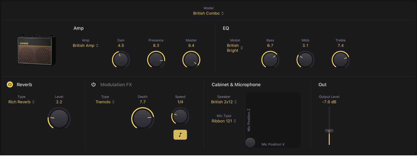 Figure. Amp Designer window.