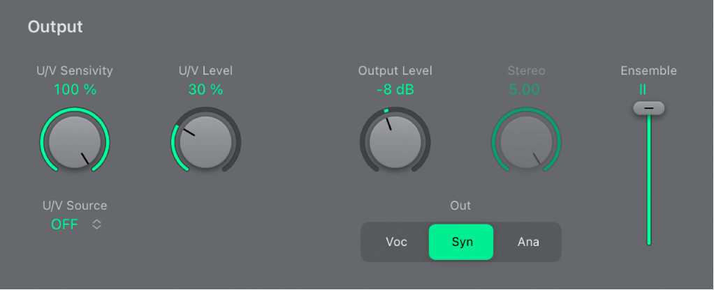 Figure. U/V Detection parameters.