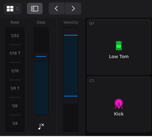 Figure. Note Repeat in the side controls.