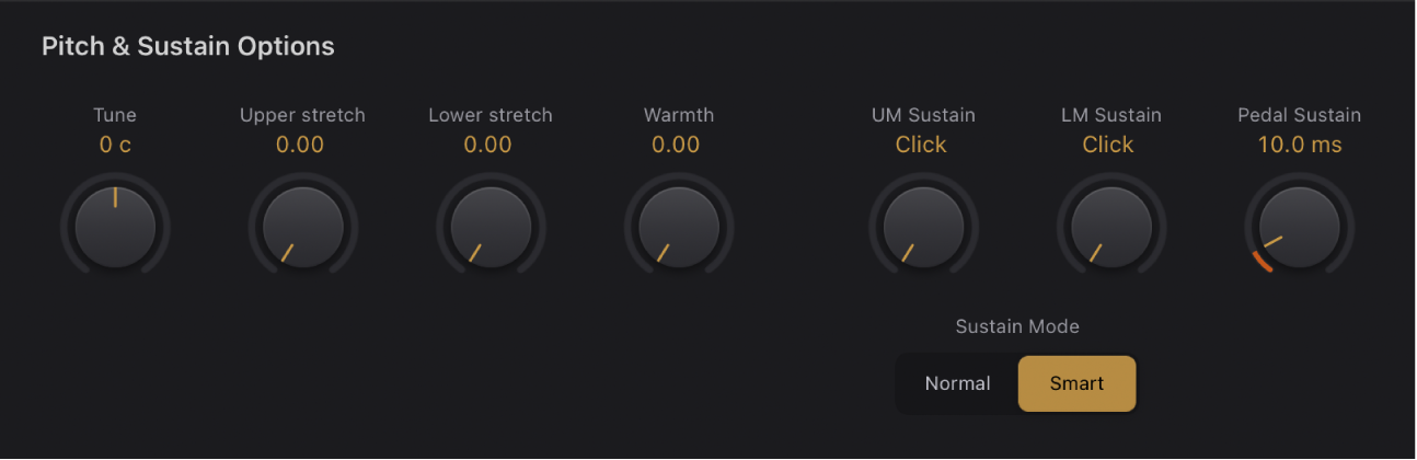 Figure. Vintage B3 Sustain controls.