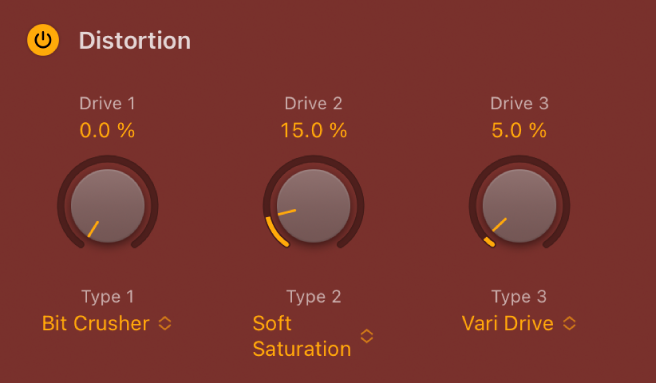 Figure. Phat FX Distortion parameters.