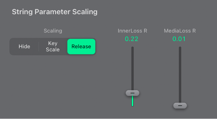 그림. String Parameter Scaling 컨트롤.