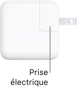 L’adaptateur secteur USB-C 30 W.