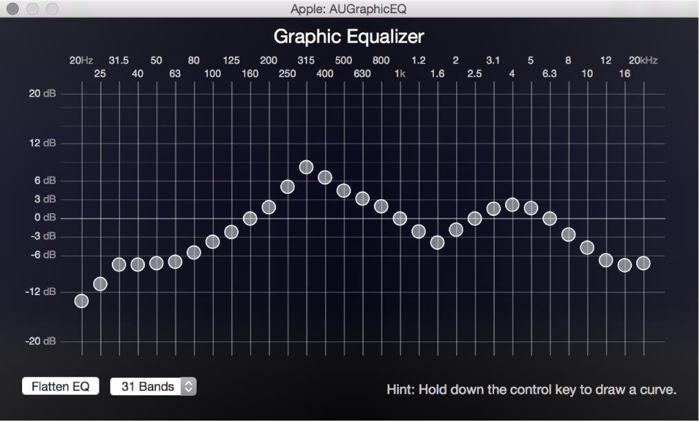 Grafikequalizer-Fenster