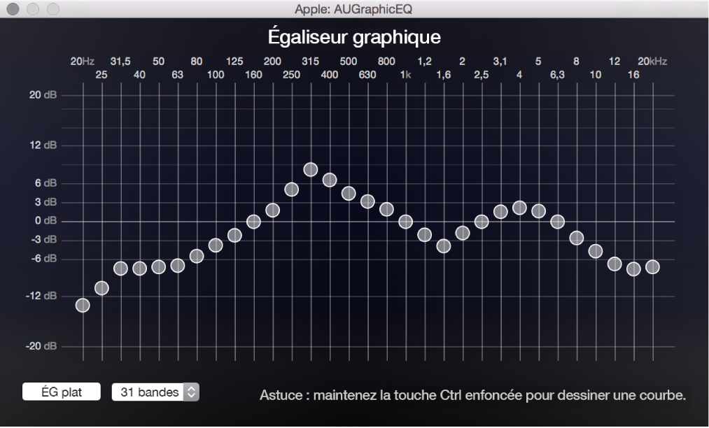 Fenêtre Égaliseur graphique