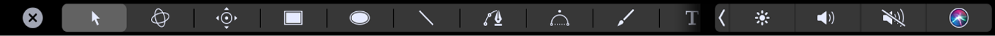 Opciones de herramientas de la Touch Bar