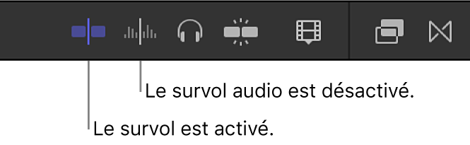 Boutons Survol et Audio lors du survol