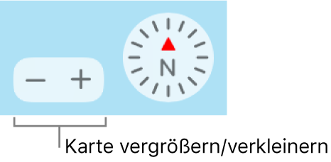 Zoomtasten auf der Karte.