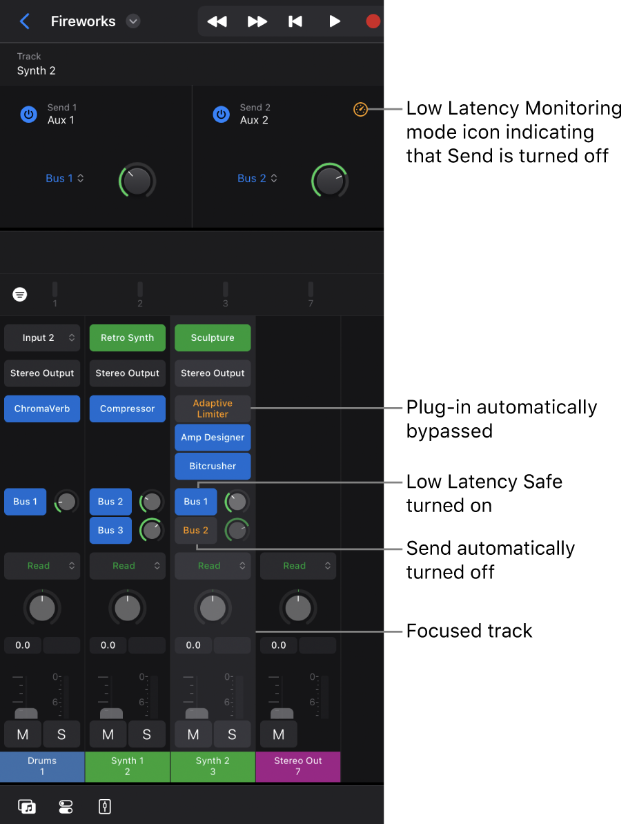 Figure. Low Latency Monitoring mode controls.