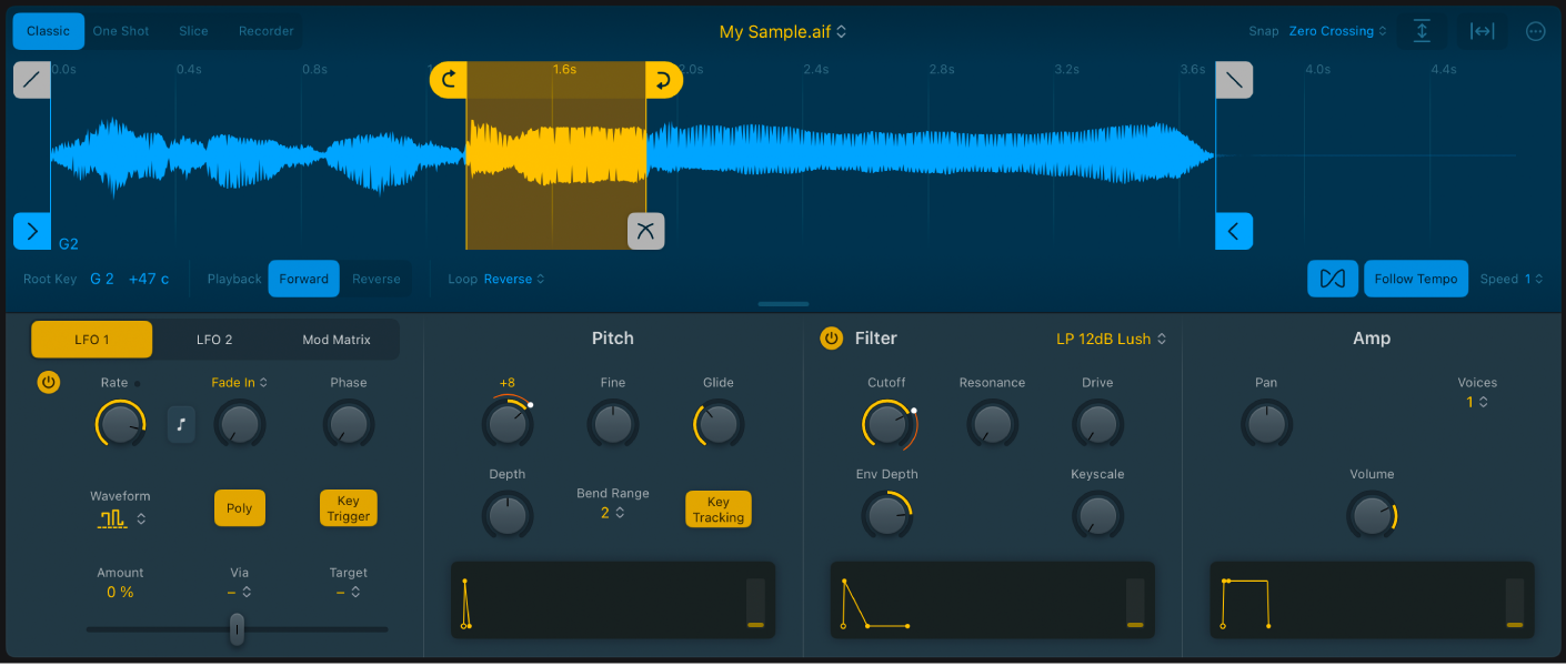 Figure. Quick Sampler interface.