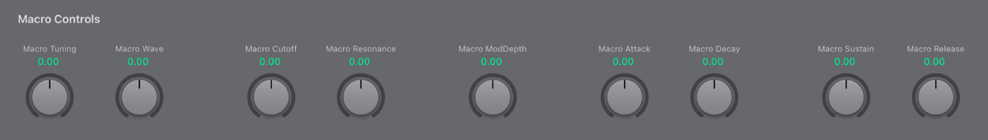 Figure. ES2 Macro Control parameters.