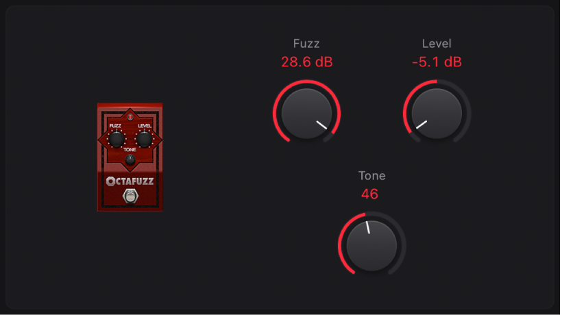 Figure. Fenêtre stompbox Octafuzz.