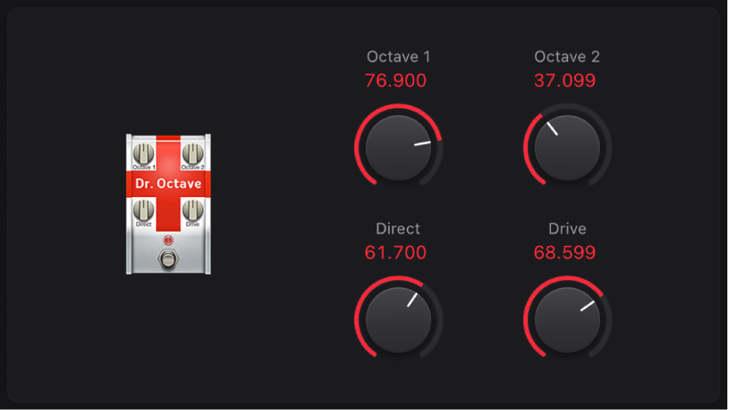 Figure. Fenêtre stompbox Dr. Octave.