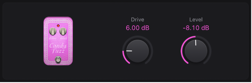 Figure. Fenêtre stompbox Candy Fuzz.