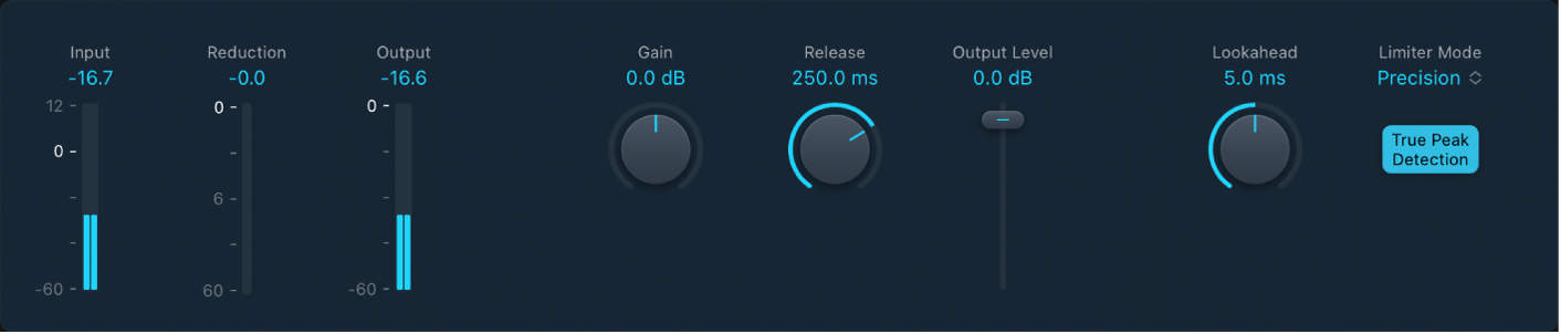 Figure. Fenêtre du module Limiter.