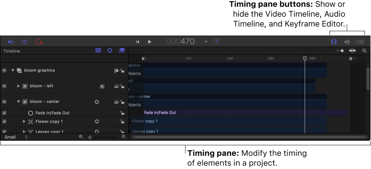 Timing pane