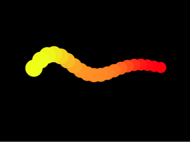 Canvas showing replicator set to a Wave shape with a Damping setting