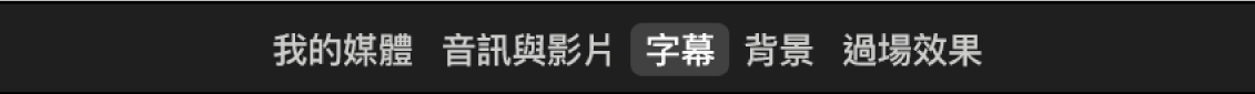 選取瀏覽器上方的「字幕」