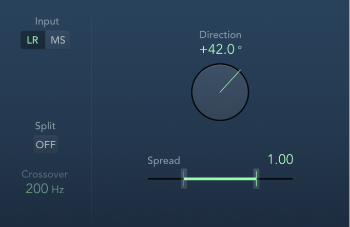 The Direction Mixer window.