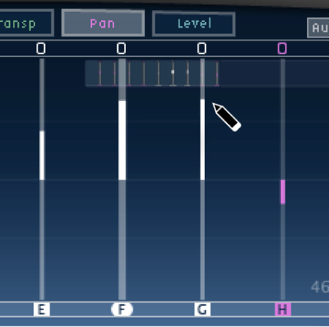 Écran Tap de Delay Designer avec plusieurs taps en cours de modification.